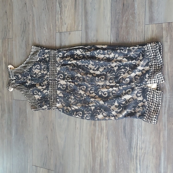 PrettyLittleThing Womens Lace Crochet High Halter Neck dress sz 8 - Picture 10 of 13